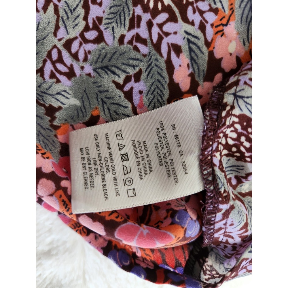 Anthropologie Maeve Ruffle Off Shoulder Floral‎ Blouse Multicolored Size X Small - Picture 7 of 7